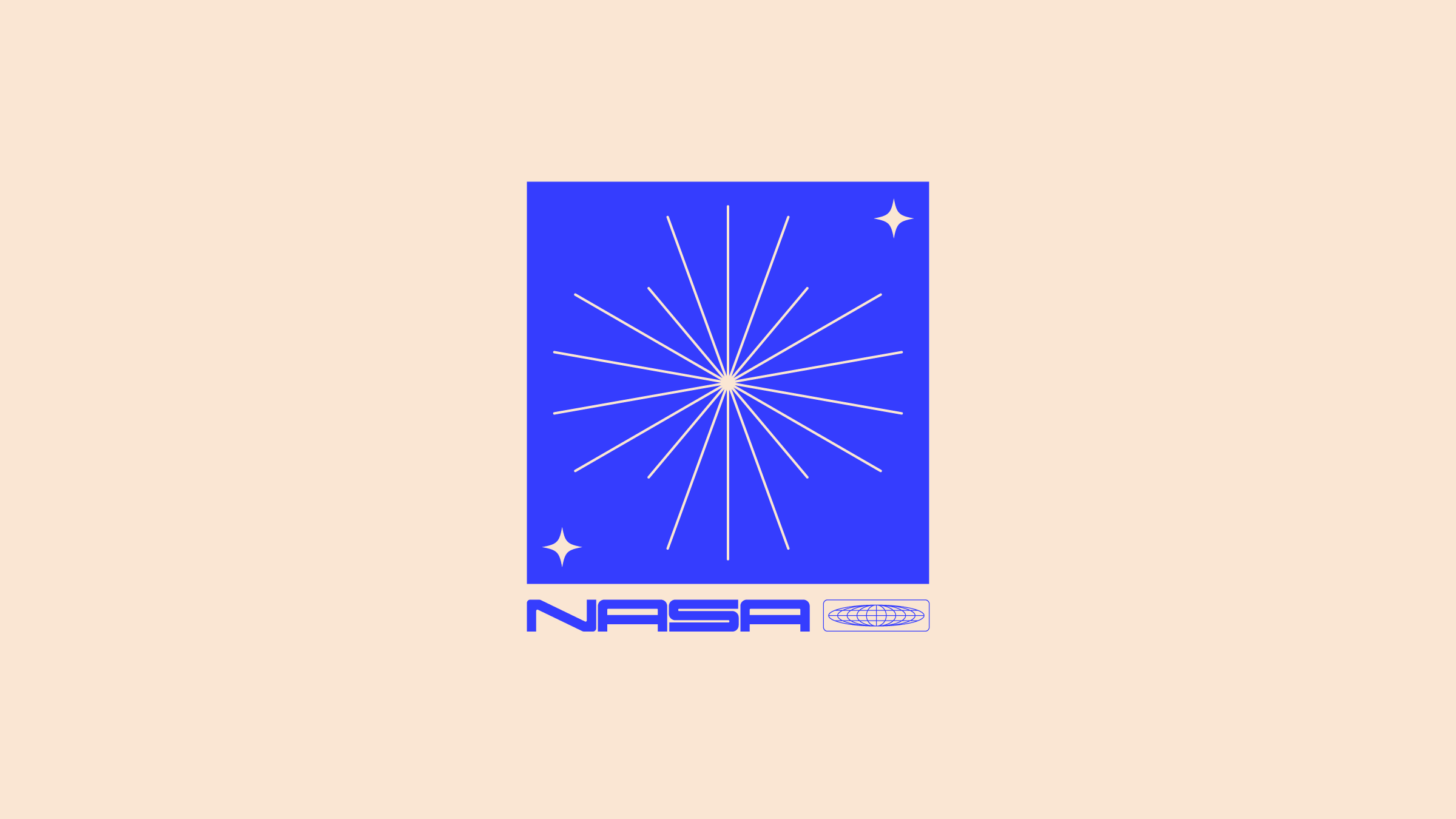 NASA Starburst Square — Minimal wallpaper in 3840x2160