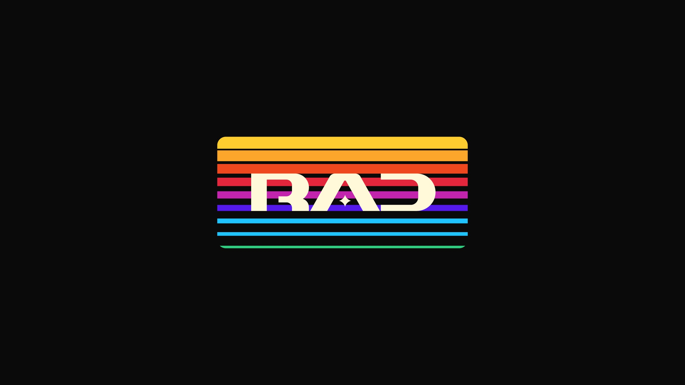 RAD Rainbow Stripes Badge — Gradients wallpaper in 3840x2160