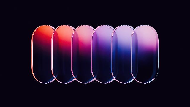 Neon Glass Pillars wallpaper