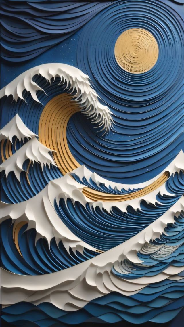 Paper Wave wallpaper