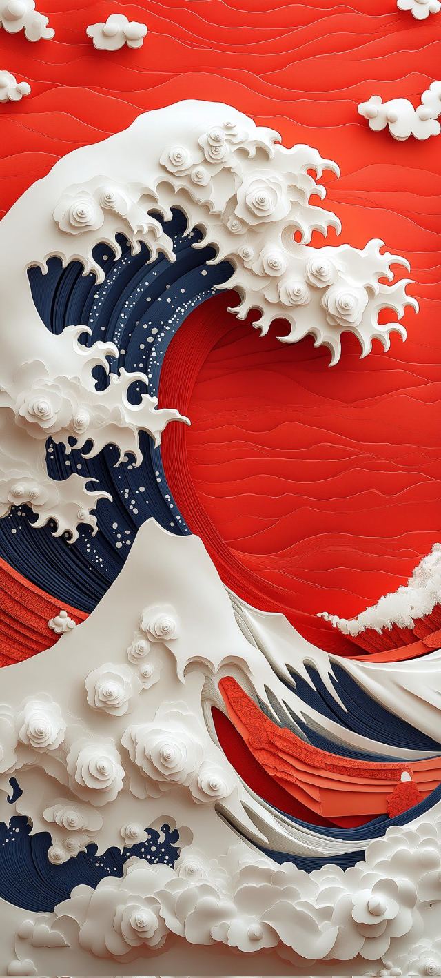 Crimson Wave wallpaper