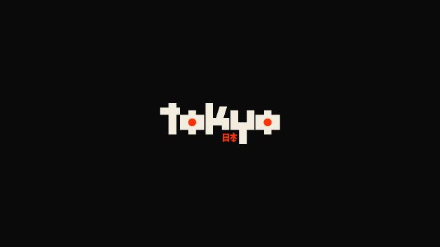 Tokyo Pixel Art Logo — Minimal wallpaper in 3840x2160
