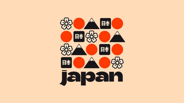 Japan Icon Grid Pattern — Minimal wallpaper in 3840x2160