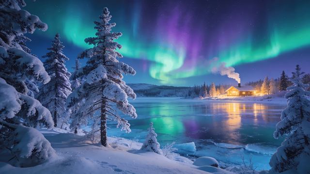 Aurora Borealis Winter wallpaper in 3840x2160