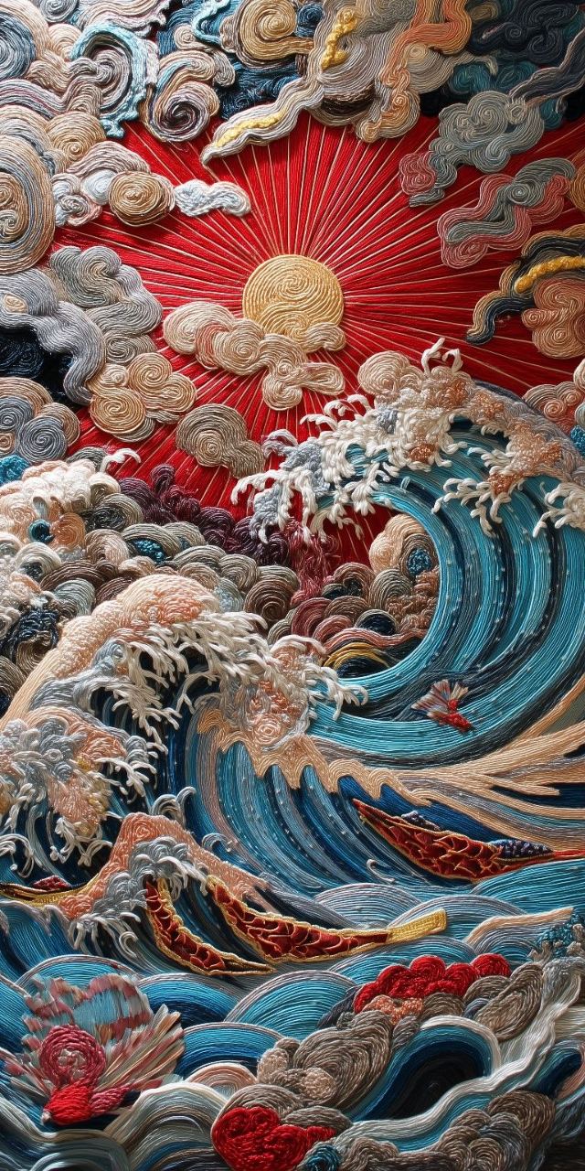 Stitched Wave wallpaper in 3840x2160