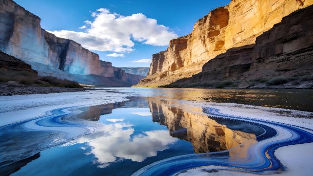 Canyon River Reflection wallpaper in 3840x2160