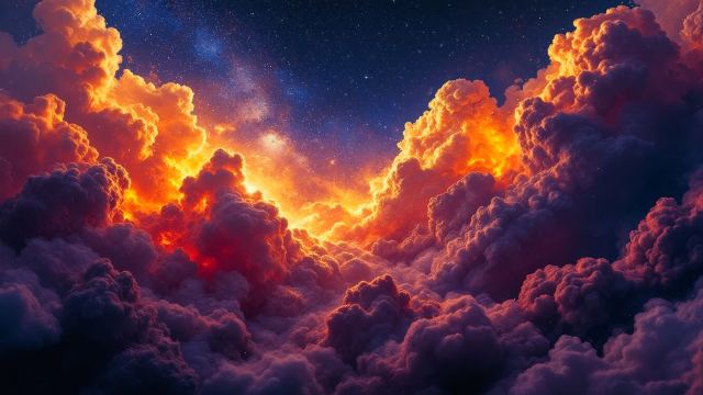 Celestial Storm Clouds 2 wallpaper