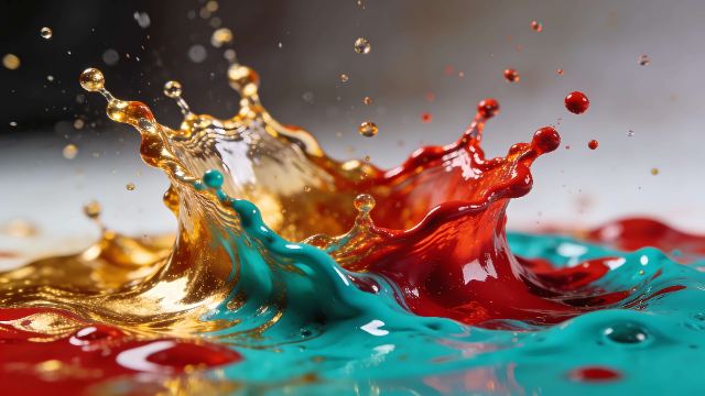 Colorful Liquid Splash wallpaper