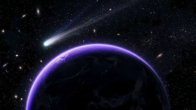 Cosmic Purple Horizon wallpaper