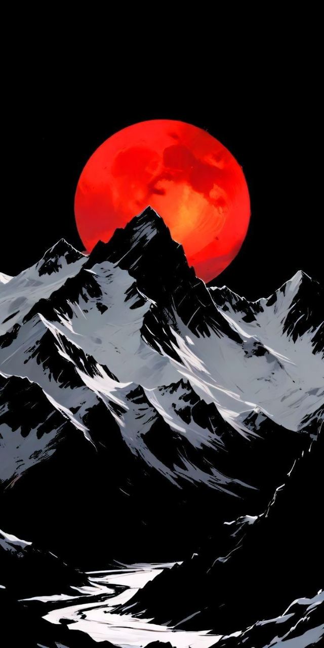 Blood Moon Peaks wallpaper in 3840x2160