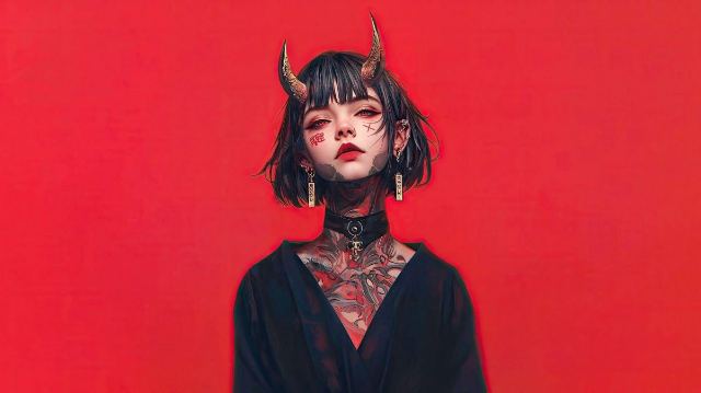 Oni Girl wallpaper in 3840x2160