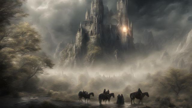 Dark fantasy castle wallpaper
