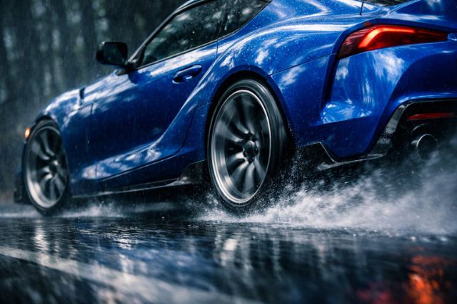 Blue Toyota Supra wallpaper