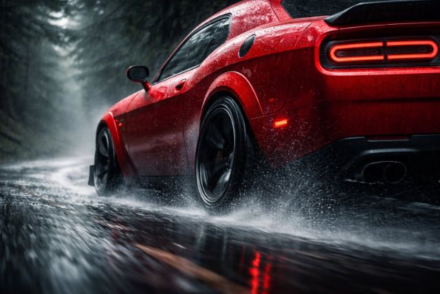 Red Dodge Challenger wallpaper