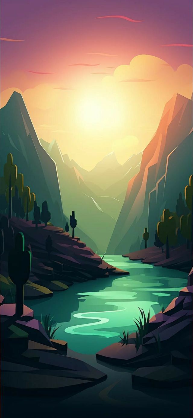 Purple Valley Sunset wallpaper