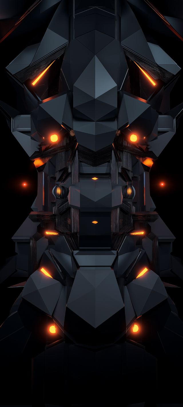 Geometric Robot Face wallpaper