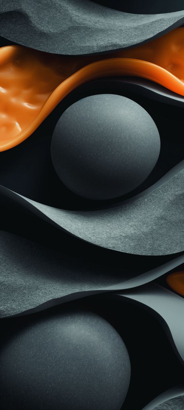 Abstract 3D Stone Waves wallpaper