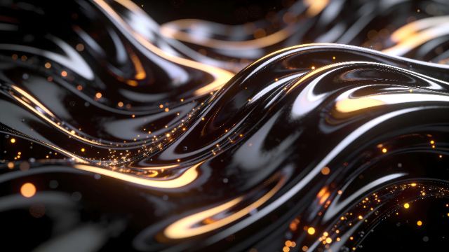 Liquid Gold Waves wallpaper