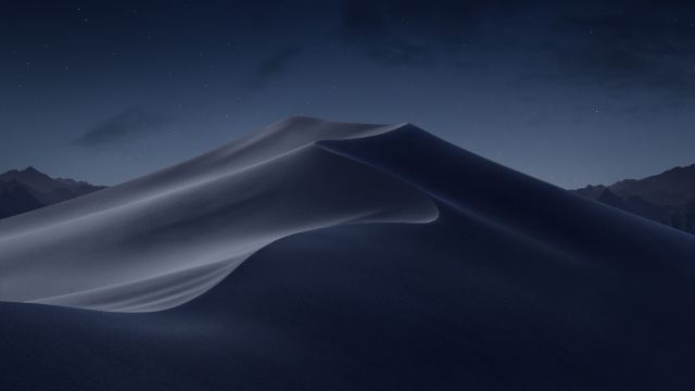 Macos Mojave Sand Dunes Mojave Desert California Night Dark wallpaper