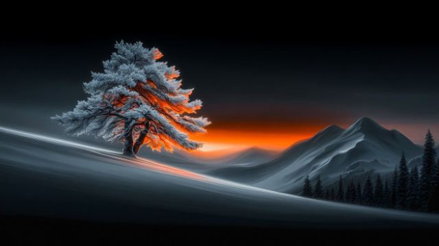 one Winter Pine wallpaper in 1312x736