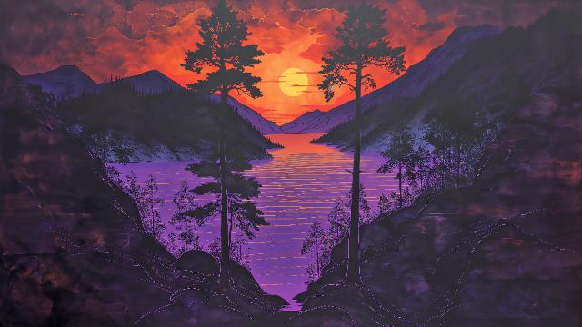 Purple Sunset wallpaper in 3840x2160