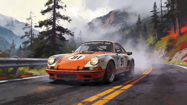Racing Through Mist wallpaper
