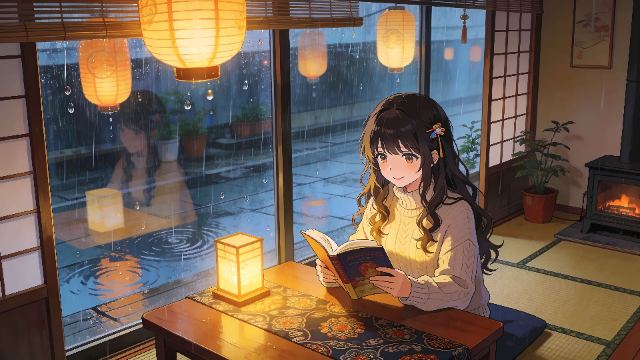 Rainy Day Reading wallpaper in 3840x2160