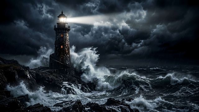 Stormy Lighthouse Beacon 4 wallpaper