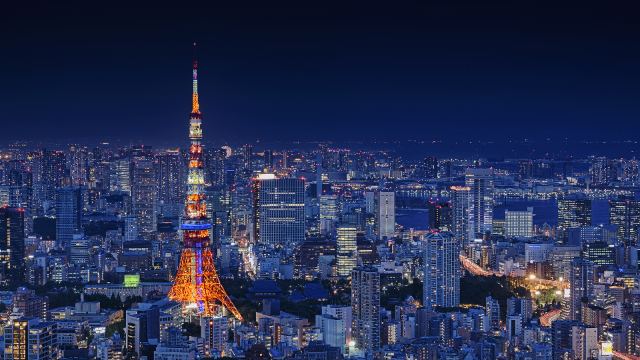Tokyo Tower Japan Metal Structure Cityscape City Lights wallpaper in 3840x2160