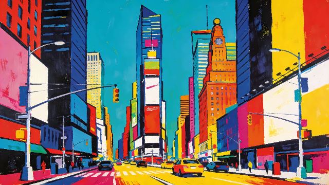 Vibrant Cityscape Art wallpaper
