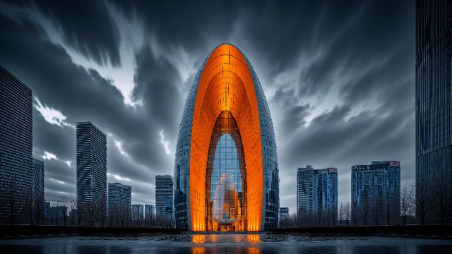 Glowing Arch Tower wallpaper