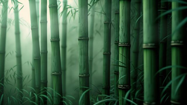 Misty Bamboo Grove wallpaper in 3840x2160