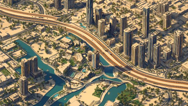 Desert City Canal District wallpaper