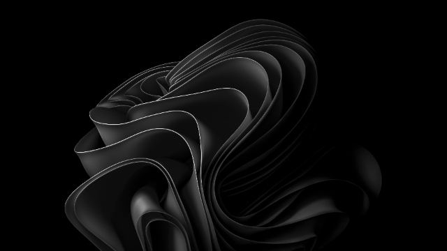 Windows 11 Stock Black Abstract Black Background Amoled wallpaper in 3840x2160