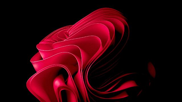 Windows 11 Stock Red Abstract Black Background Amoled wallpaper in 3840x2160